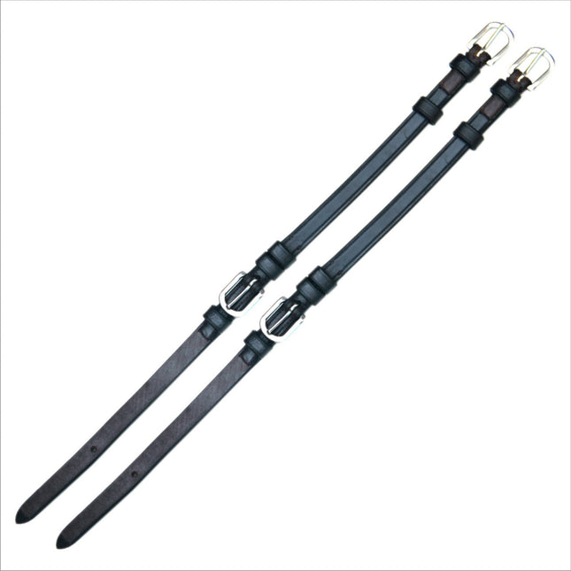 ExionPro Bridle Cheek Pieces With Buckle Fastening - White Stitching