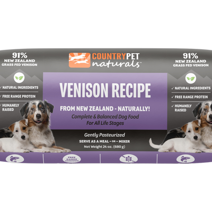 Venison Dog Food 1.5lb Frozen Roll-Tasting Pack Single Roll