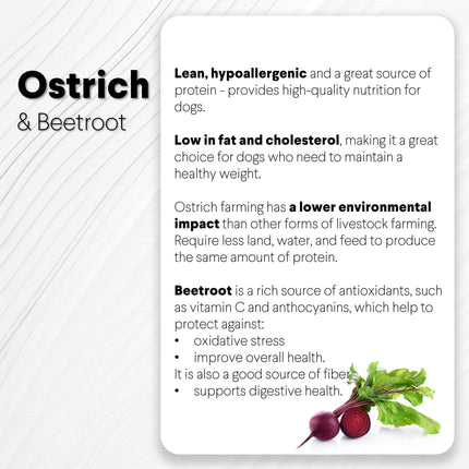 Ostrich Chips with Beetroot (2.5oz): The Flavorful, Immune-Boosting Treat for Dogs
