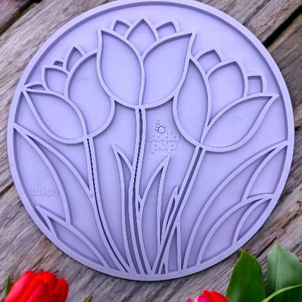 Tulip Design eMat Enrichment Lick Mat With Suction Cups