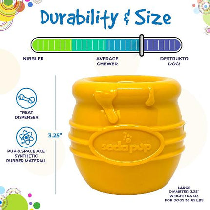 Honey Pot Durable PUP-X Rubber eCup Treat Dispenser & Enrichment Toy