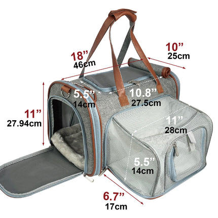 Mr. Peanut's Gold Series Standard Size Airline Compliant Expandable Pet Carrier