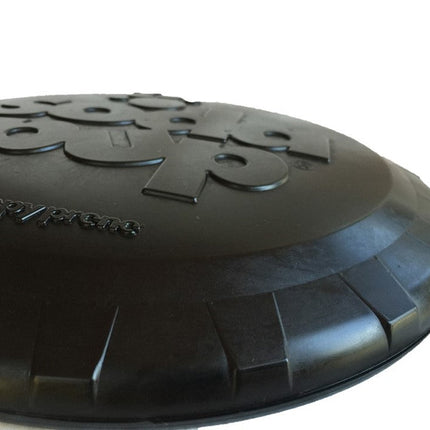 Magnum Bottle Top Flyer Ultra Durable Rubber Retrieving Frisbee - Large - Black