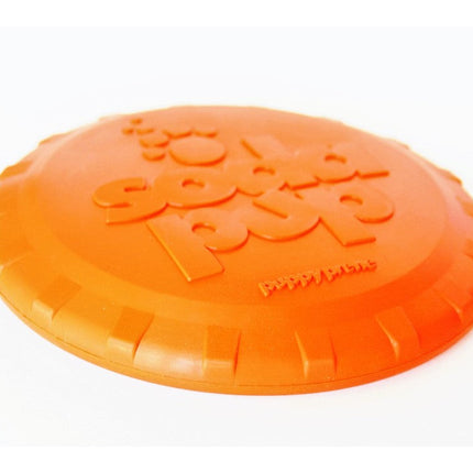 Bottle Top Flyer Durable Rubber Retrieving Frisbee - Orange