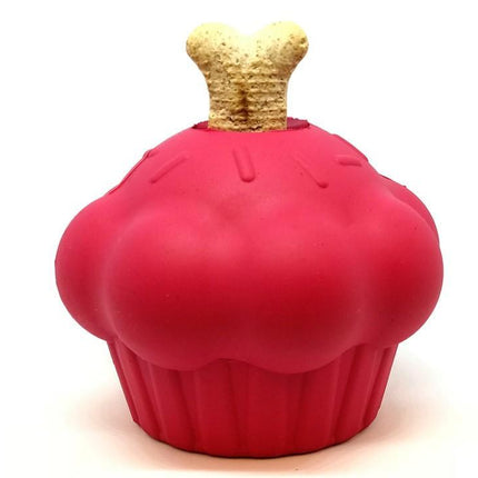 Cupcake eDispenser Durable Rubber Chew Toy & Treat Dispenser