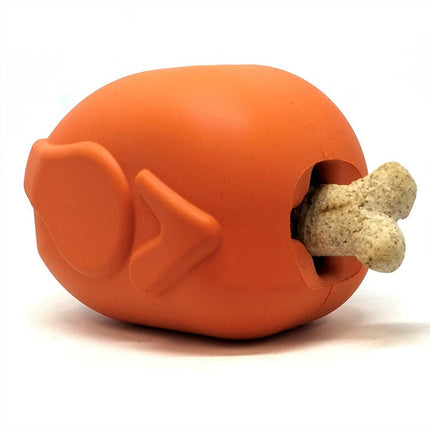 Roasted Turkey eDispenser Durable Rubber Chew Toy & Treat Dispenser - Large
