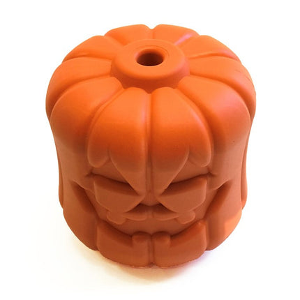 Jack O' Lantern eDispener Durable Rubber Chew Toy & Treat Dispenser