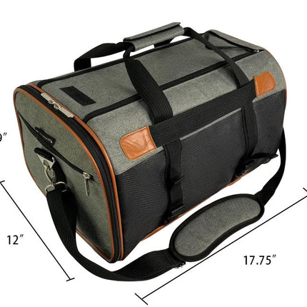 Mr. Peanut's Rhodium Series Mini Size Soft Sided Pet Carrier - Note Sizing in Description