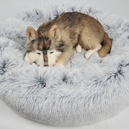 Mr. Peanut's 28" OrthoPlush® Pet Bed - Snowflake White Two Tone