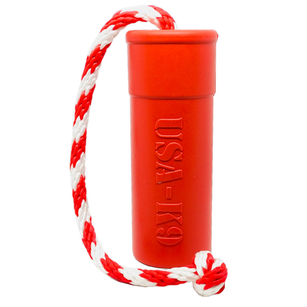 USA-K9 Firecracker Durable Rubber Floating Training Dummy - Large - Red