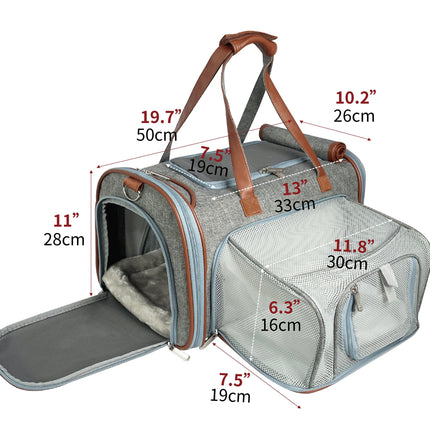 Mr. Peanut's Gold Series Big Apple XL Size Airline Compliant Expandable Pet Carrier