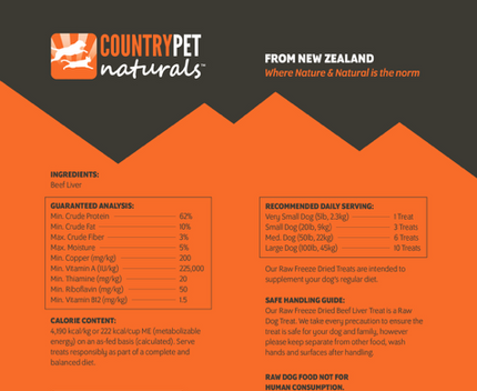 Beef Liver Raw Freeze Dried - 4oz Bag TP