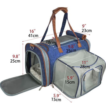 Mr. Peanut's Gold Series Mini Size Airline Compliant Expandable Pet Carrier