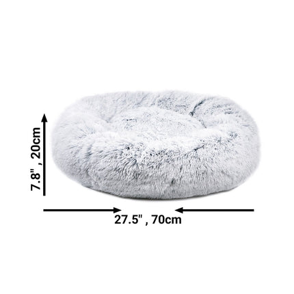 Mr. Peanut's 28" OrthoPlush® Pet Bed - Snowflake White Two Tone