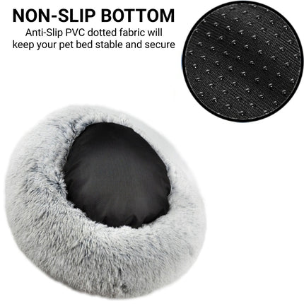 Mr. Peanut's 28" OrthoPlush® Pet Bed - Snowflake White Two Tone