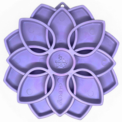 Mandala Softie eTray Enrichment Shallow Slow Feeder Dog Bowl with Suction Cups