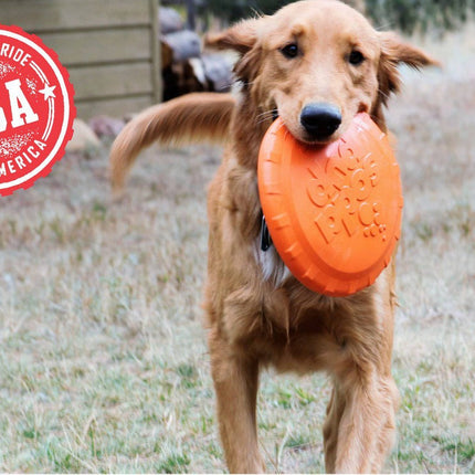 Bottle Top Flyer Durable Rubber Retrieving Frisbee - Orange