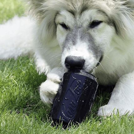 SP Magnum Can Toy eDispenser Ultra Durable Rubber Chew Toy & Treat Dispenser - Black