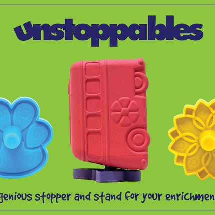 Unstoppables Stopper & Stand for SodaPup Rubber Treat Dispensers - 4 Pack