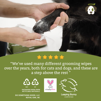 Biodegradable Grooming Wipes - Natural Scent (60 Count)